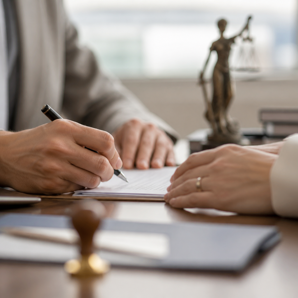 Firma de escritura pública en notaría en Colombia